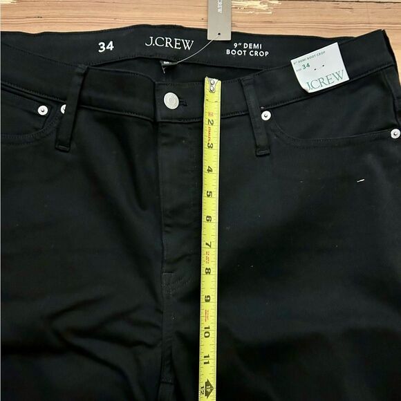 J. Crew 9” Demi-boot crop jean in Stay Black Wash. Size 34. NWT. - Picture 9 of 13